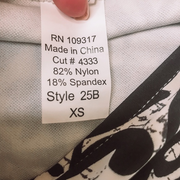 Sunsets Black/White High Rise Bikini Bottom XS NWT - Picture 5 of 8